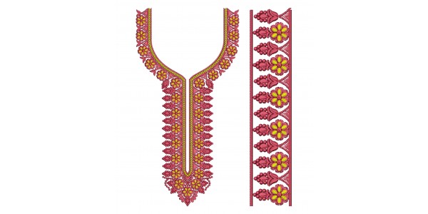 Churidar neck 2024 embroidery design